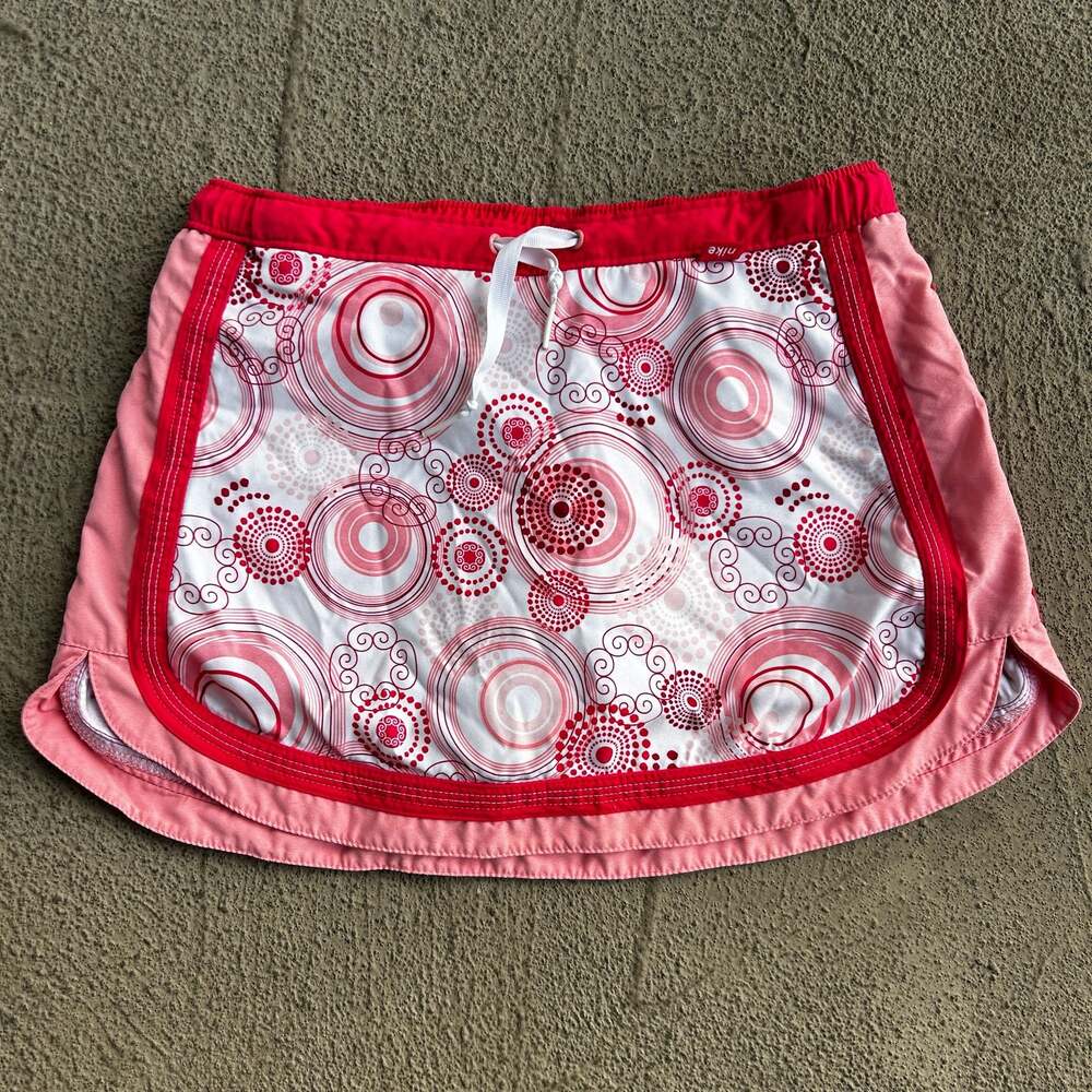 Nike Girls Geometric Pattern Pull-On Athletic Skort